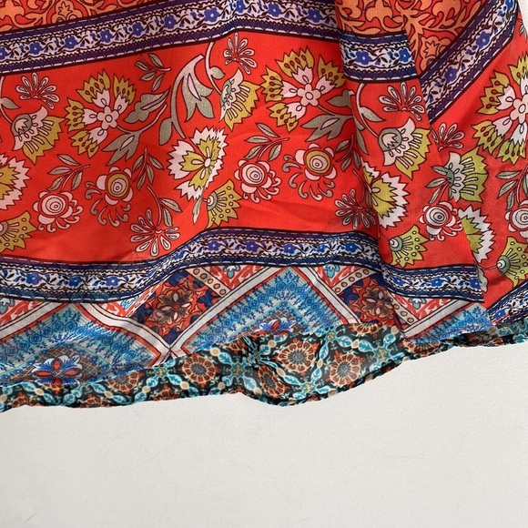 BCX sleeveless high low Floral printed tiered ruffled bottom Top, Size: S, NWT - Picture 5 of 6